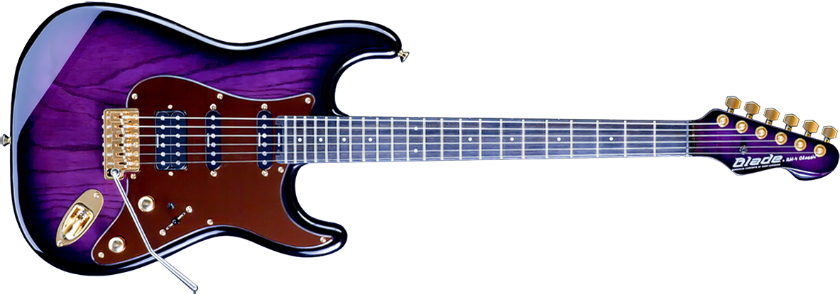 Rh4 Misty Violet - Violet Guitar (1183x415), Png Download