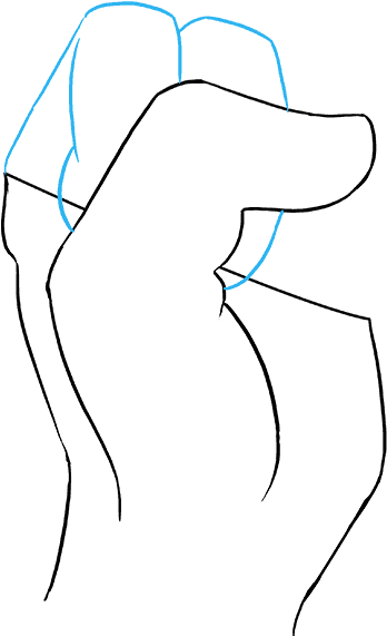 How To Draw Fist - Shake Fist Drawing (680x678), Png Download