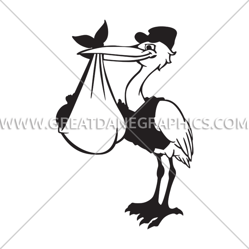 Stork Clipart Standing - Illustration (825x825), Png Download