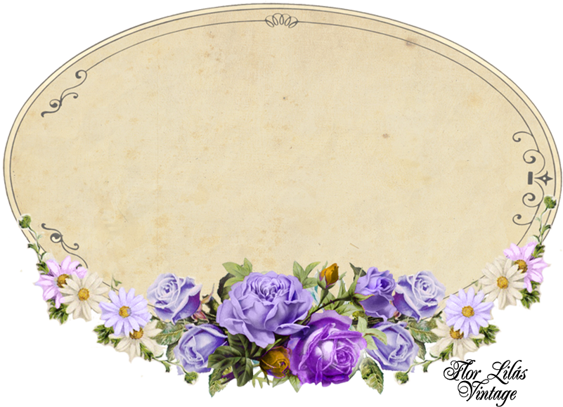 Este Mais Apagado - Flores Vintage Lilás Png (800x606), Png Download