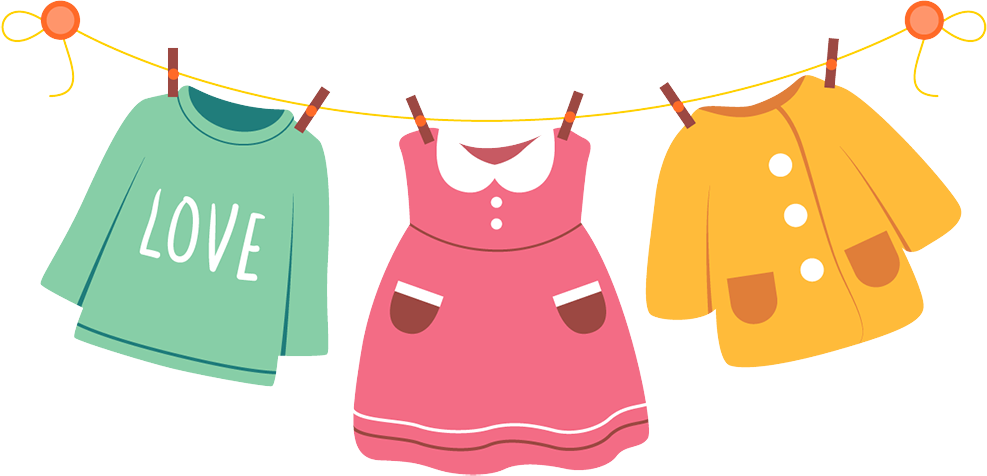 Baju Anak Anak Vektor (987x476), Png Download