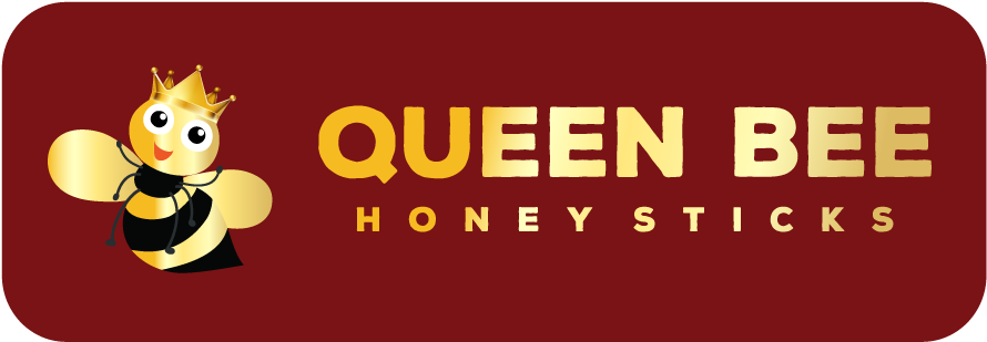 Queen Bee Honey Sticks - Cartoon (1000x600), Png Download