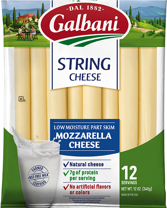 Free Download Part Skim Mozzarella Galbani Authentic - String Cheese Italian (668x675), Png Download