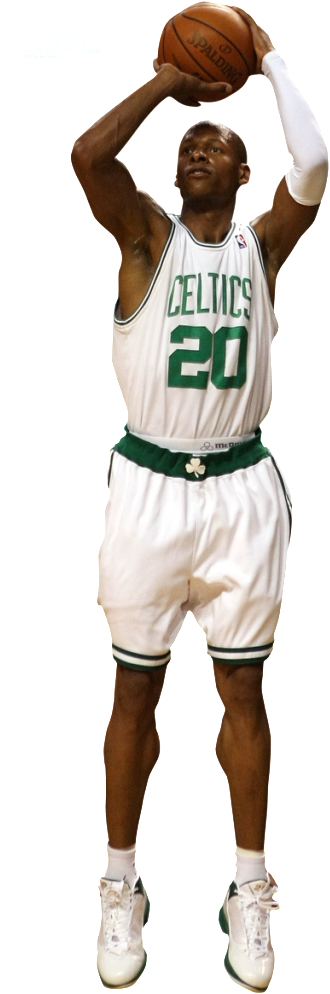 Ray Allen Png - Boston Celtics Ray Allen (401x1024), Png Download