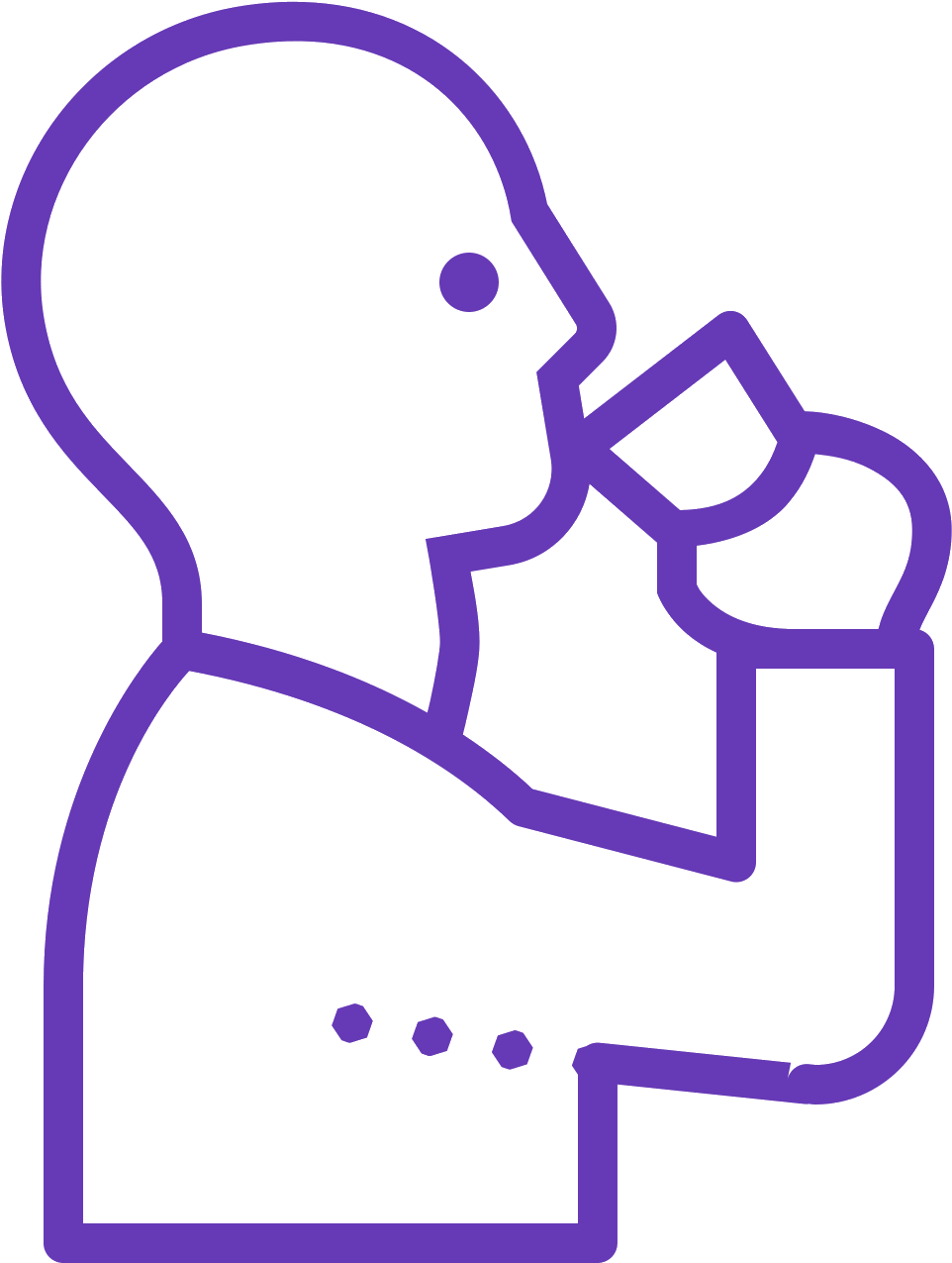 Drinking Clipart Purple - Drinking Water Icon Png (1600x1600), Png Download