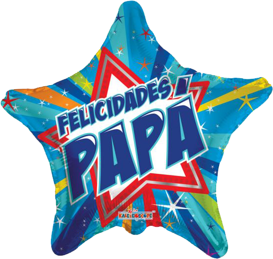 18" Shining Star Papa Balloon All American Balloons - Graphic Design (585x580), Png Download