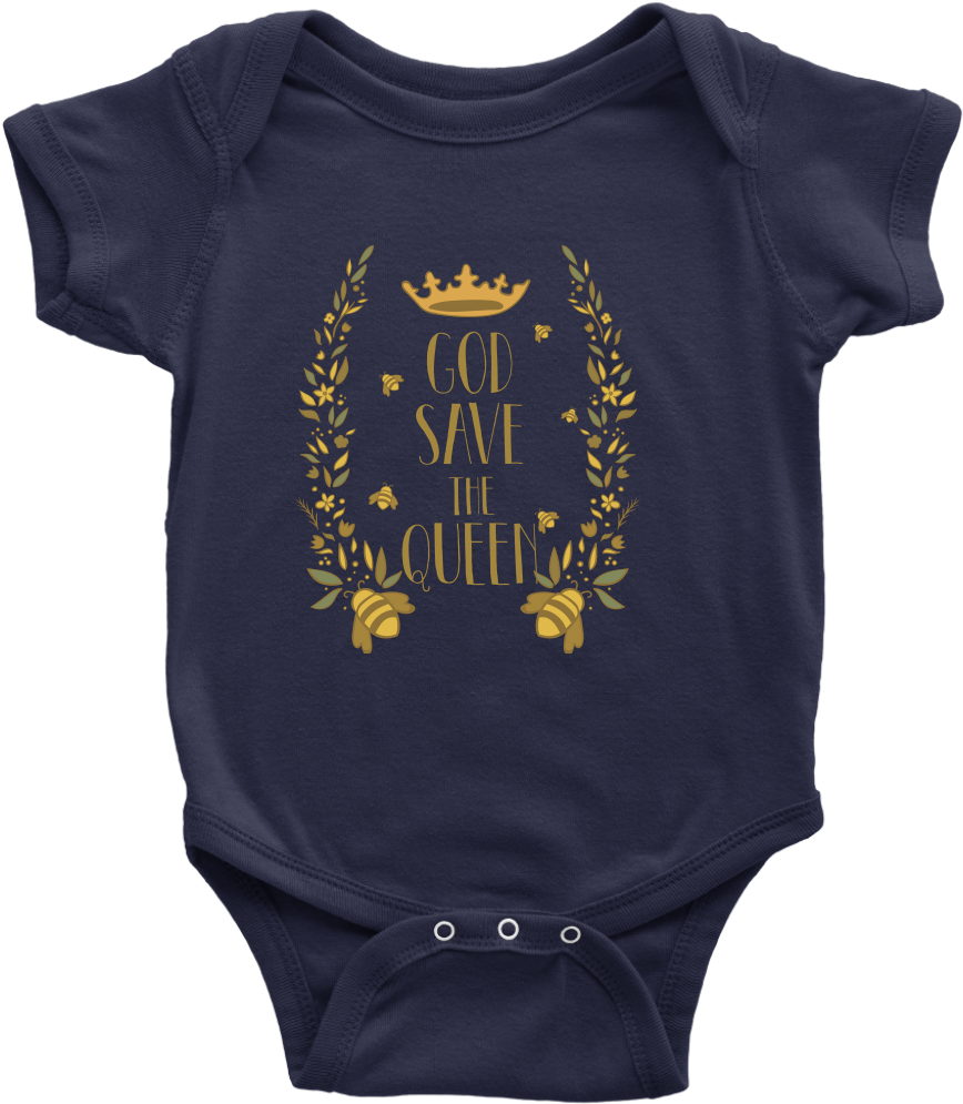 God Save The Queen Bee Onesie - Infant Bodysuit (1024x1024), Png Download