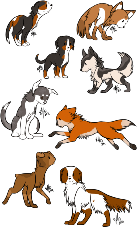 Free Png Download Anime Chibi Dog Png Images Background - Chibi Dog Drawing (480x794), Png Download