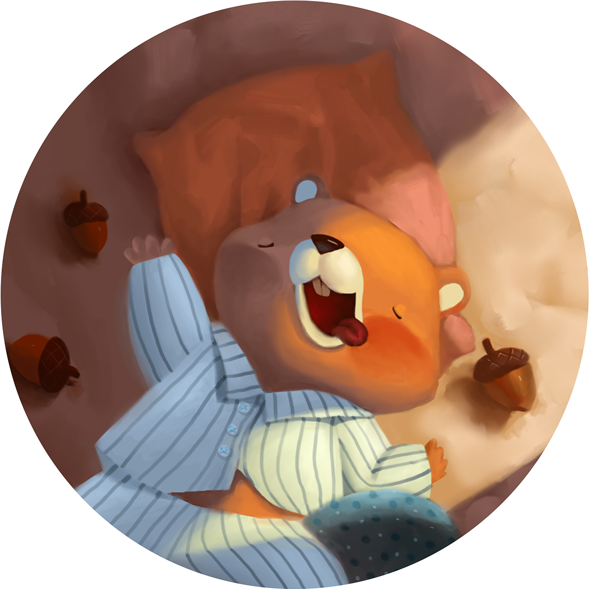 Good Night, Chipmunk On Behance - Illustration (1200x1191), Png Download