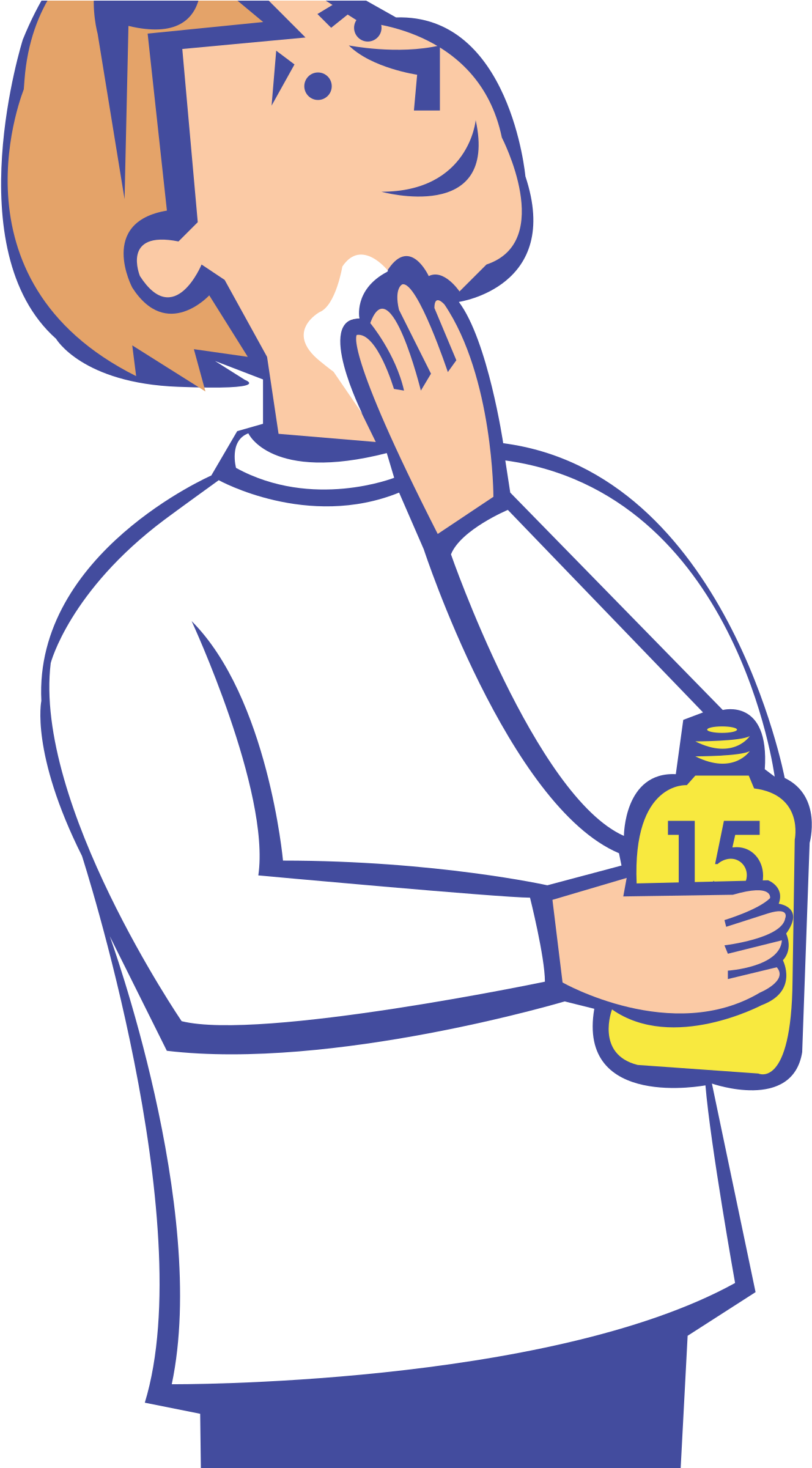 Put On Clipart Cartoon - Put On Sun Cream Clipart (1855x2400), Png Download