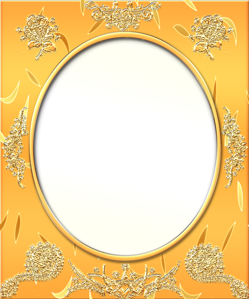 Golden Designed Frame By Gautamdas1992 - Circle (816x979), Png Download