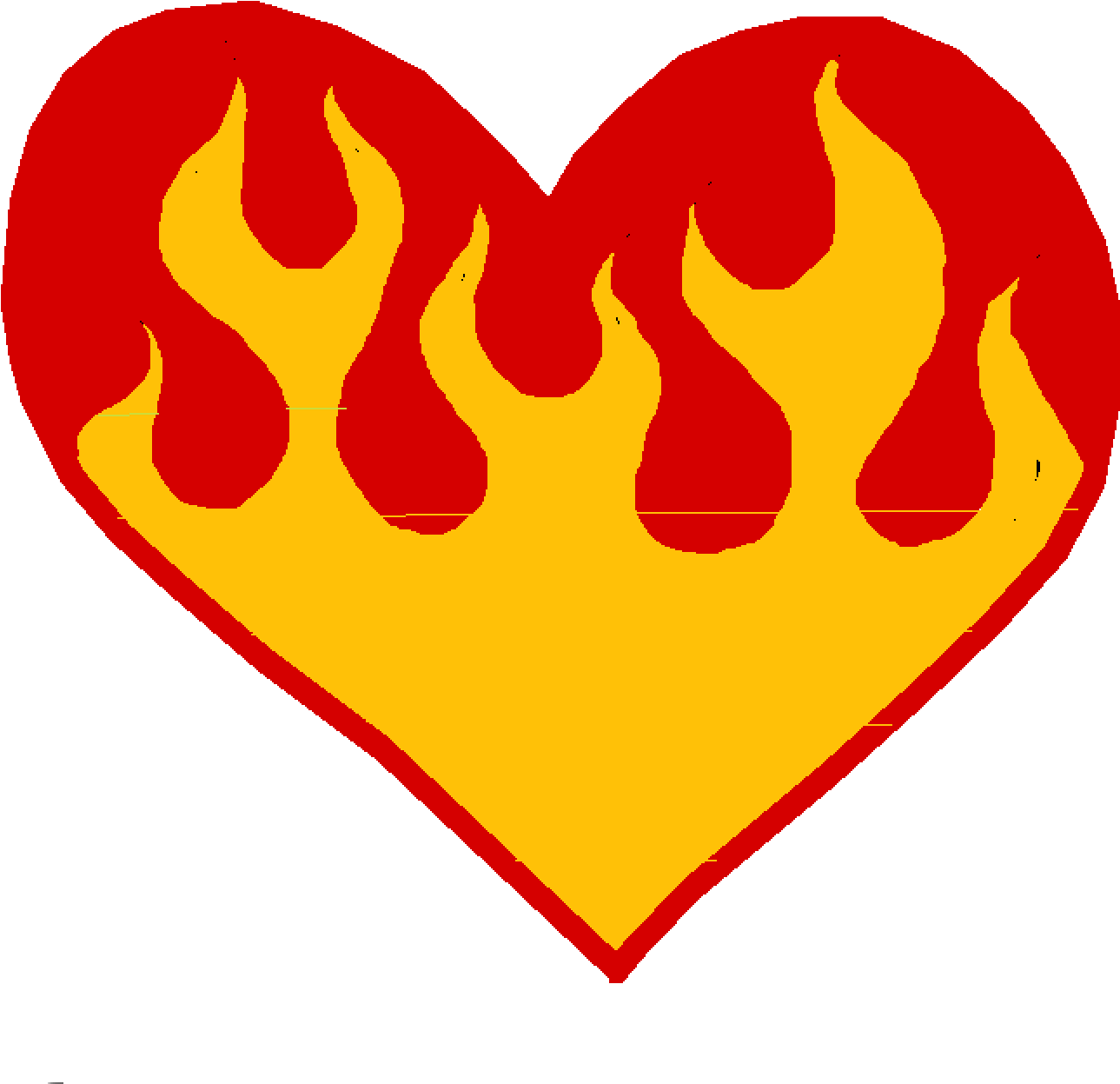 Fire Heart - Desenhos Para Colorir De Amor (1340x1340), Png Download