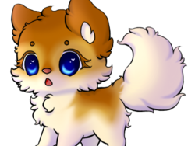 Pomeranian Clipart Chibi - Cartoon (640x480), Png Download
