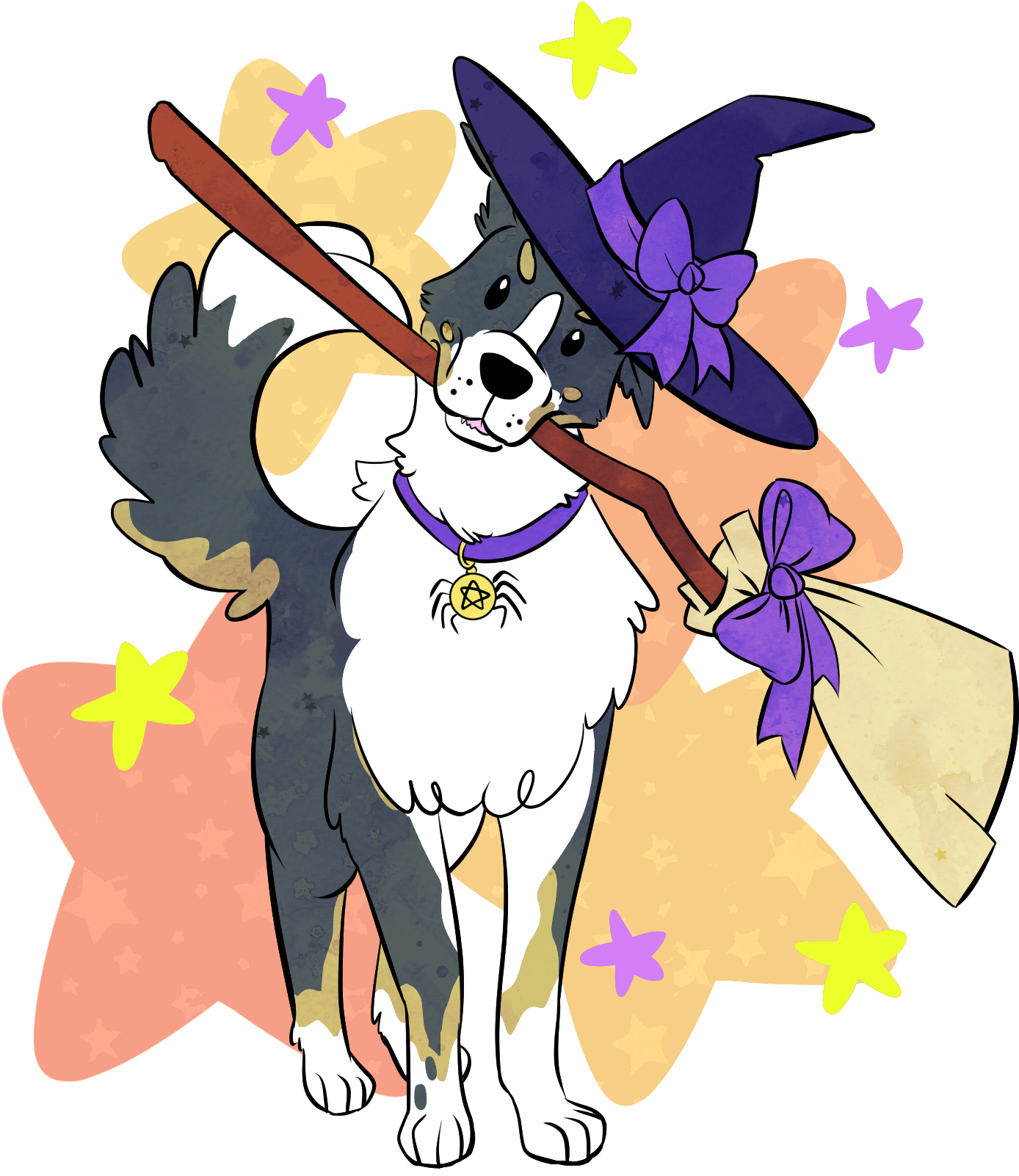 *sale* Spooky Doggo Sticker - Cartoon (1961x2099), Png Download
