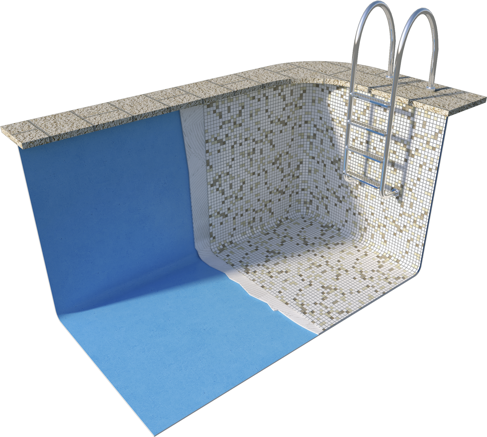 Piscina De Poliester Con Gresite - Paper (2048x1853), Png Download