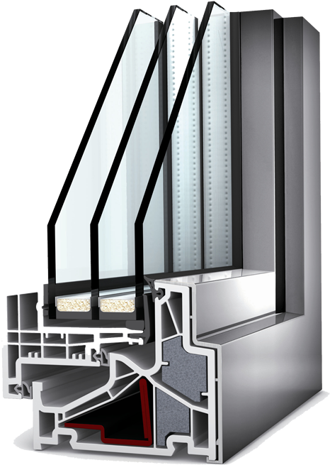 Tecnologia Esquadria Pvc Megapvc - Janelas Com Corte Termico E Acustico (671x768), Png Download