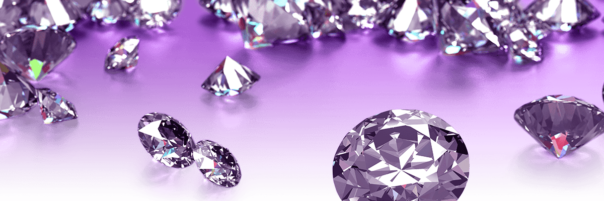 Luxury Diamonds - Lavender Diamonds (1200x400), Png Download