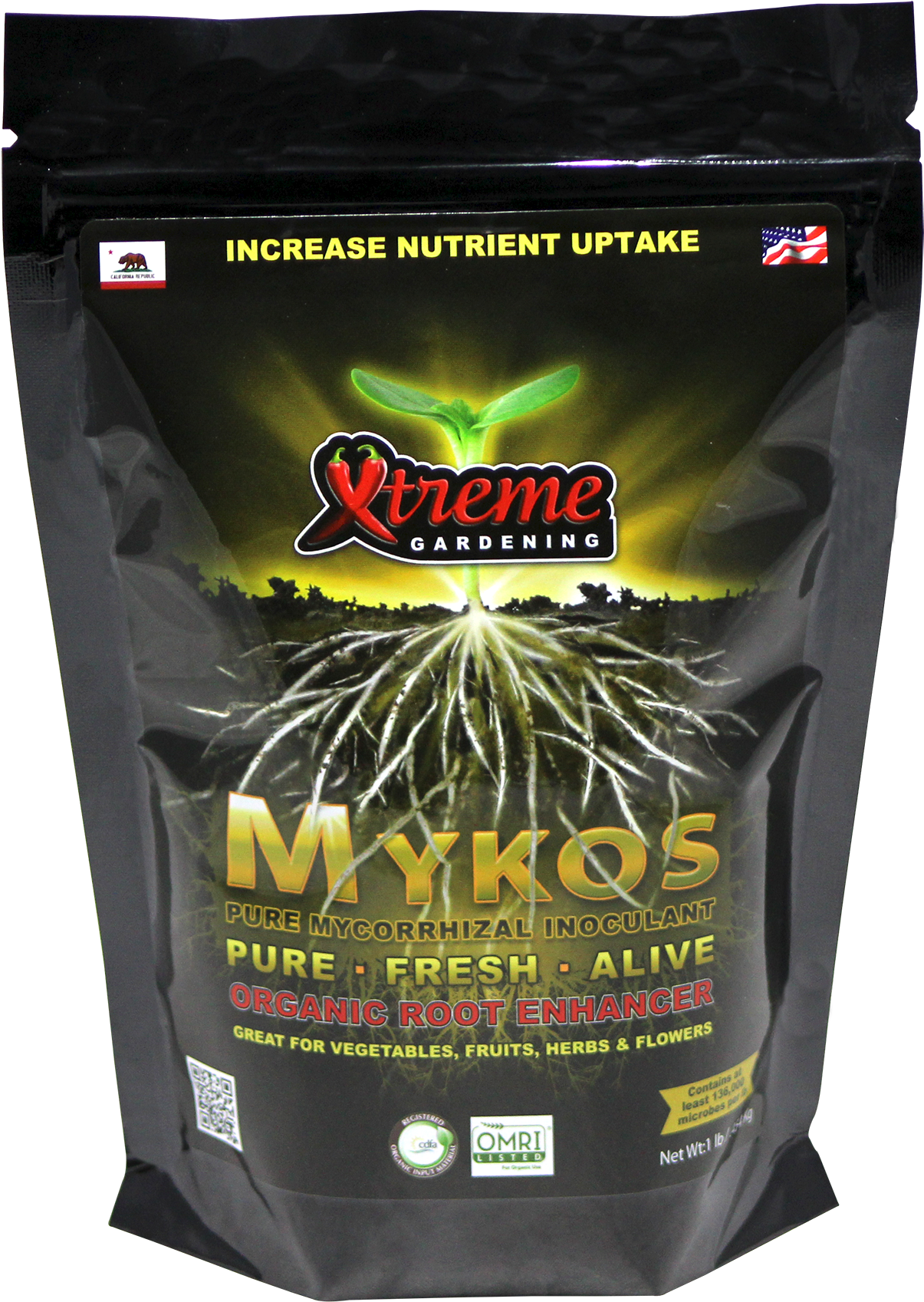 Mykos Pure Mycorrhizal Inoculant By Xtreme Gardening - Mykos Xtreme Gardening (1800x1800), Png Download