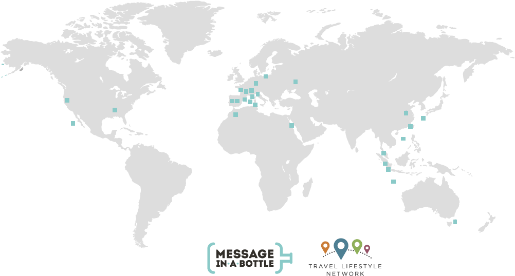 Mapa Travel Lifestyle Network - Vector Flat World Map (1024x634), Png Download
