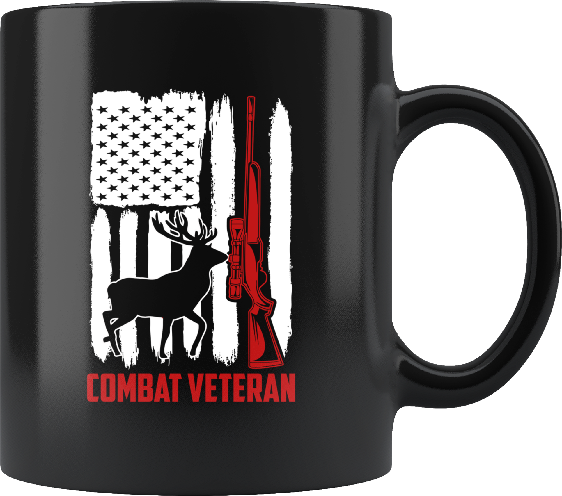 Combat Veteran Hunting Deer American Flag Hunter Hunt - Toothless And Stitch (2000x2000), Png Download