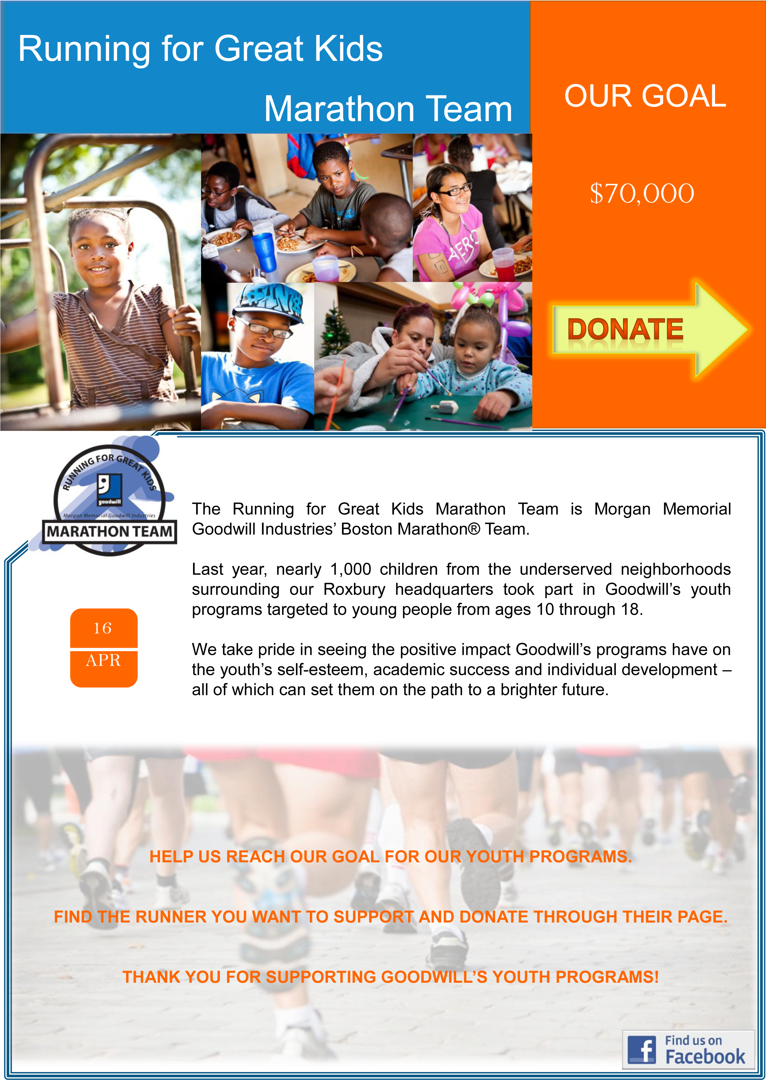 2012 Running For Great Kids Marathon Team - Online Advertising (2479x3508), Png Download