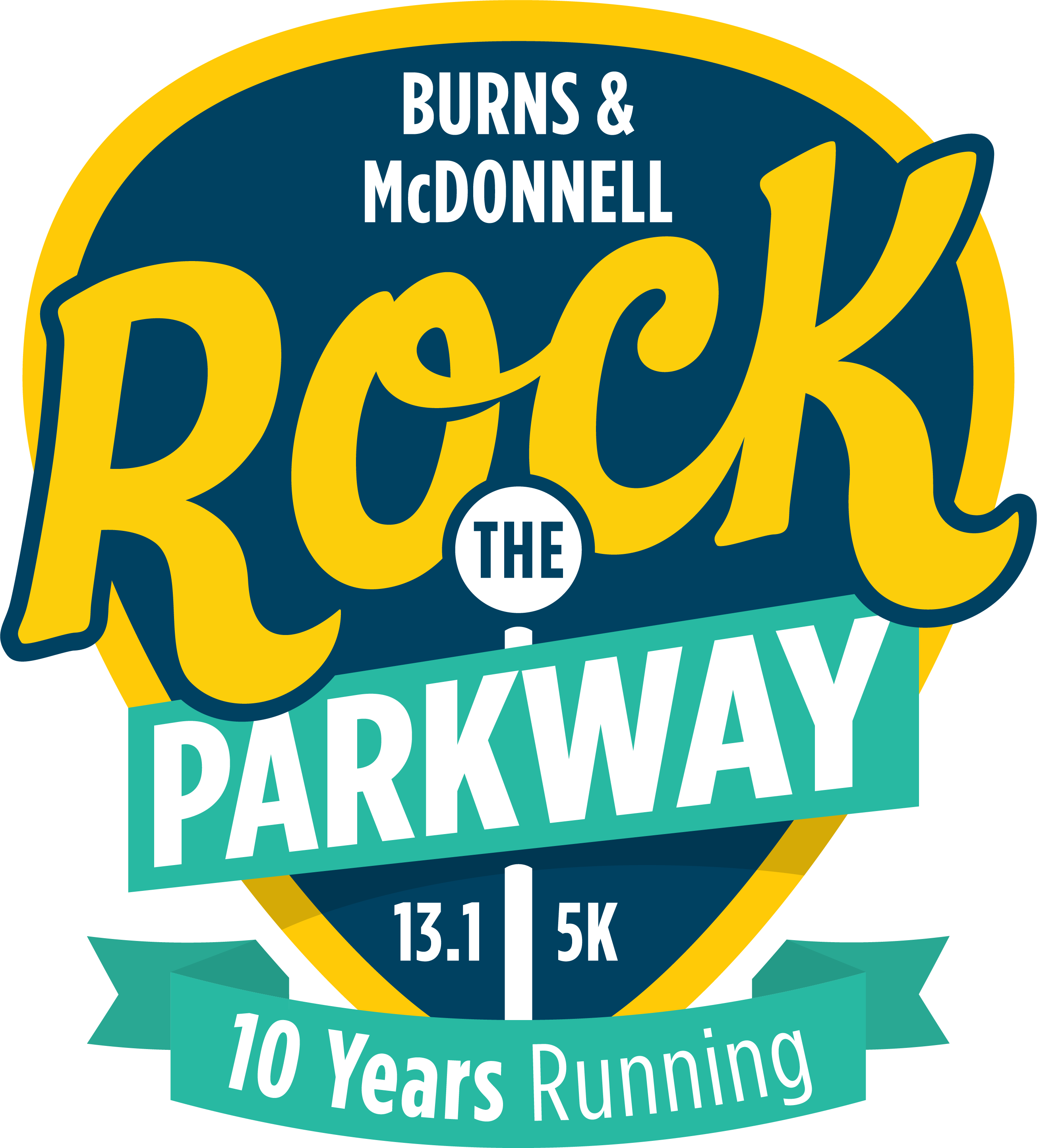Rocktheparkway Logo 10years Rgbv2 - Rock The Parkway (2610x2889), Png Download