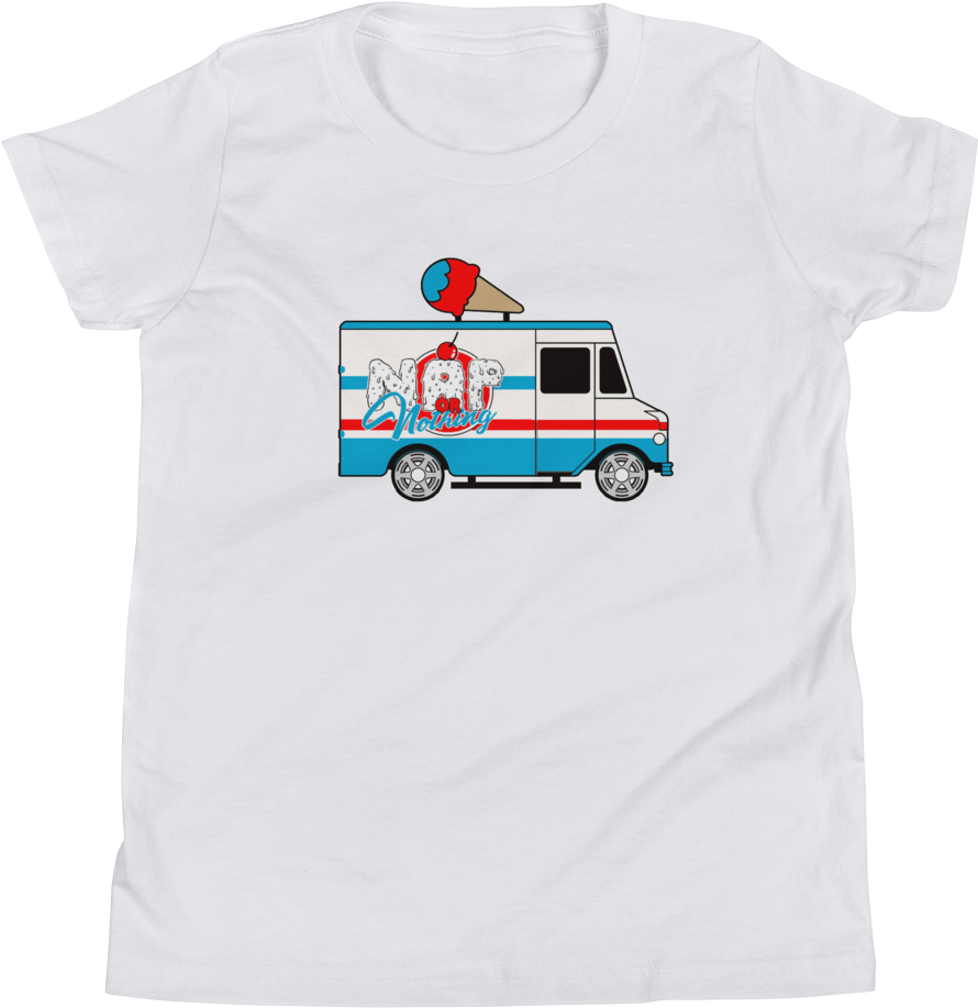 “ice Cream Truck” Youth Short Sleeve T-shirt - Pickup Truck (1000x1000), Png Download