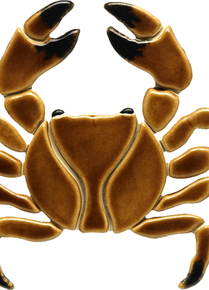 Crab Series Pool Mosaics - Chesapeake Blue Crab (705x976), Png Download