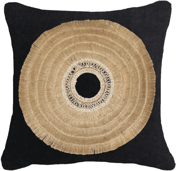 Bandhini Homewear Design Medium Cushion Black / Primitive - Cushion (720x720), Png Download