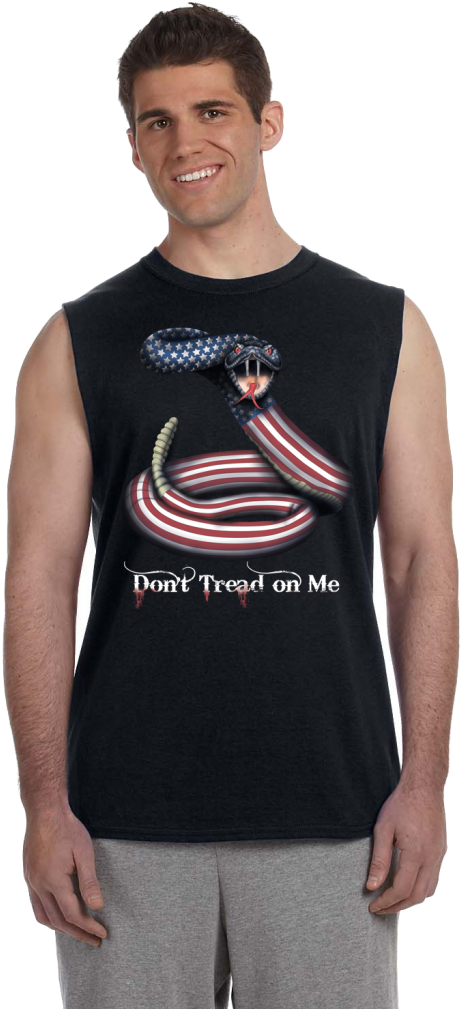 Don't Tread On Me Muscle Shirt - Shirt (819x1024), Png Download
