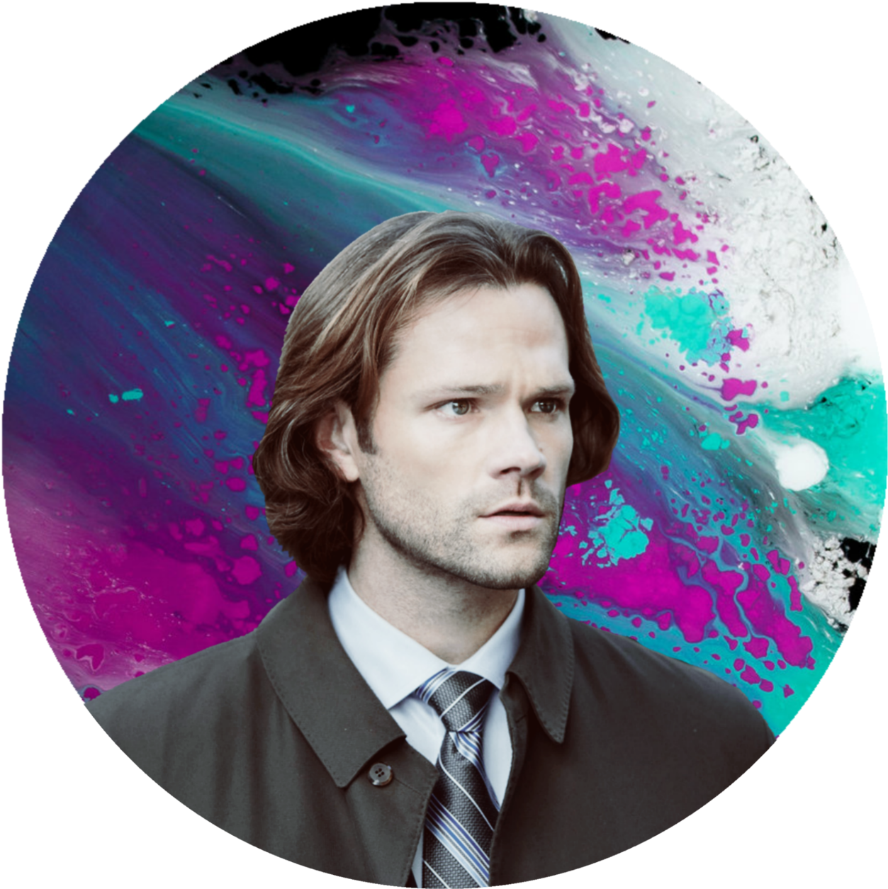 Circular Magenta, Purple, And Teal Sam Winchester Icons - Sam Winchester Season 14 (1280x1280), Png Download