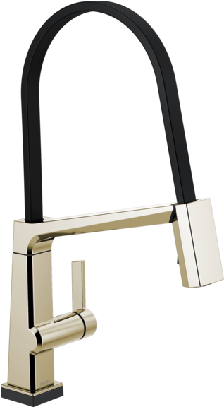 Pivotal Single-handle Exposed Hose Touch Kitchen Sink - Delta Faucet 9693 (600x600), Png Download