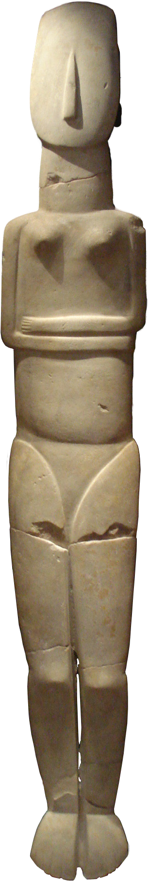 Cycladic Idol Large Sin Fondo - Cycladic Idol From Amorgos (1243x2048), Png Download