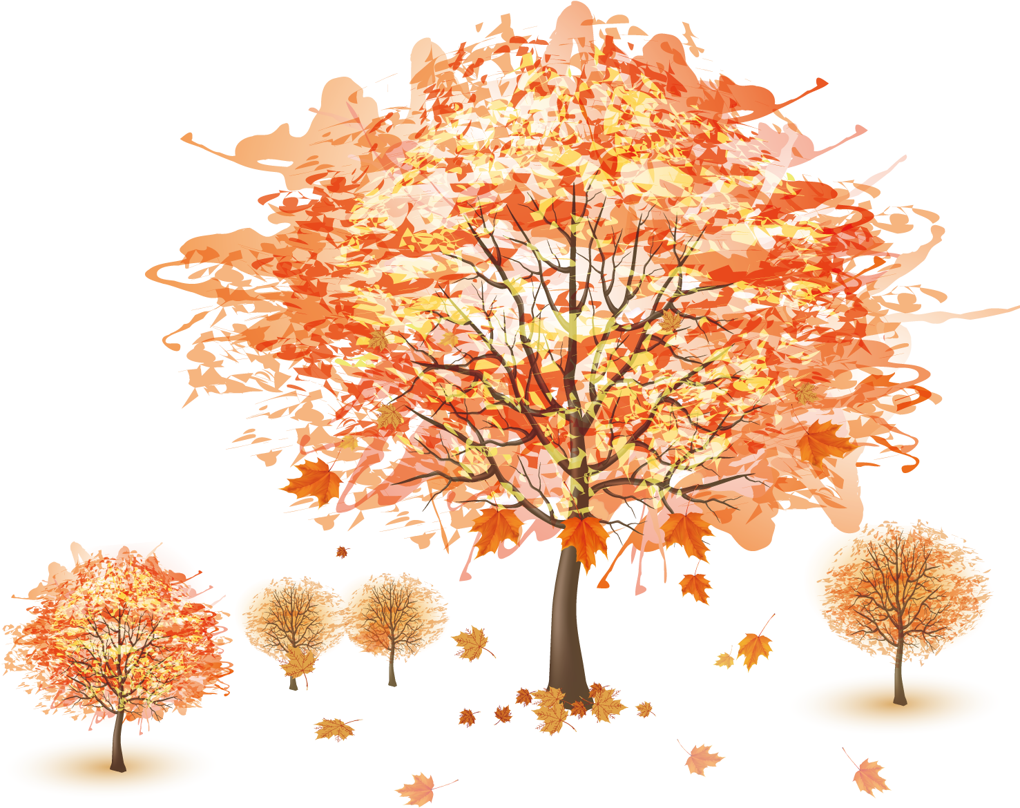 Autumn Tree Royalty-free - Fall Wallpaper Mac Cute (1477x1170), Png Download