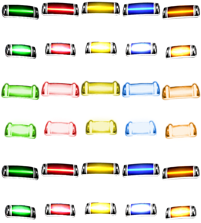 Rock Band 2 Glowing, High Contrast, Colored Star Power - Frets On Fire Notes (667x800), Png Download