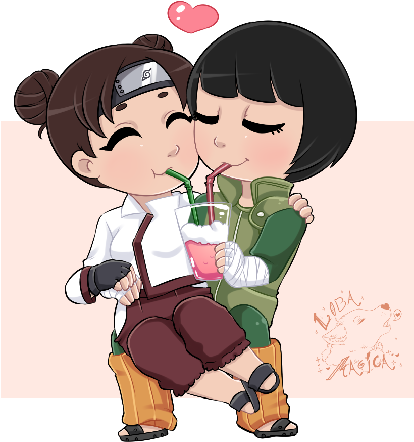 Anime, Lobamagica, Rock Lee No Seishun Full-power Ninden, - Tenten E Rock Lee Love (1000x1000), Png Download