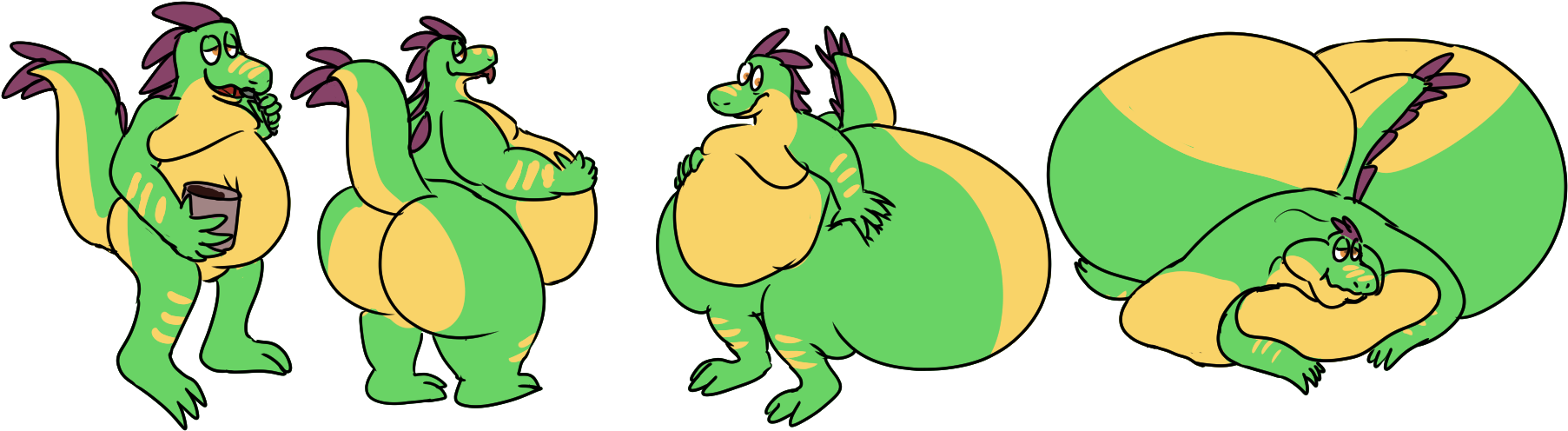 It Goes Straight To Your Butt - Cartoon (1919x611), Png Download