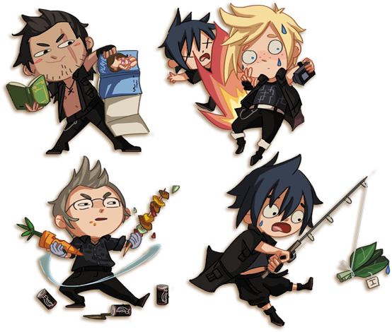 Image Of Final Fantasy 15 Acrylic Charms - Cartoon (600x601), Png Download