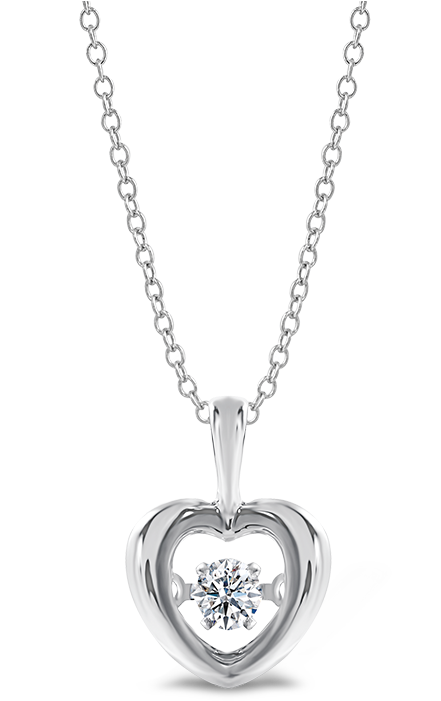 Dancing Diamond Heart Pendant - Amethyst Teardrop Necklace Gold (800x800), Png Download
