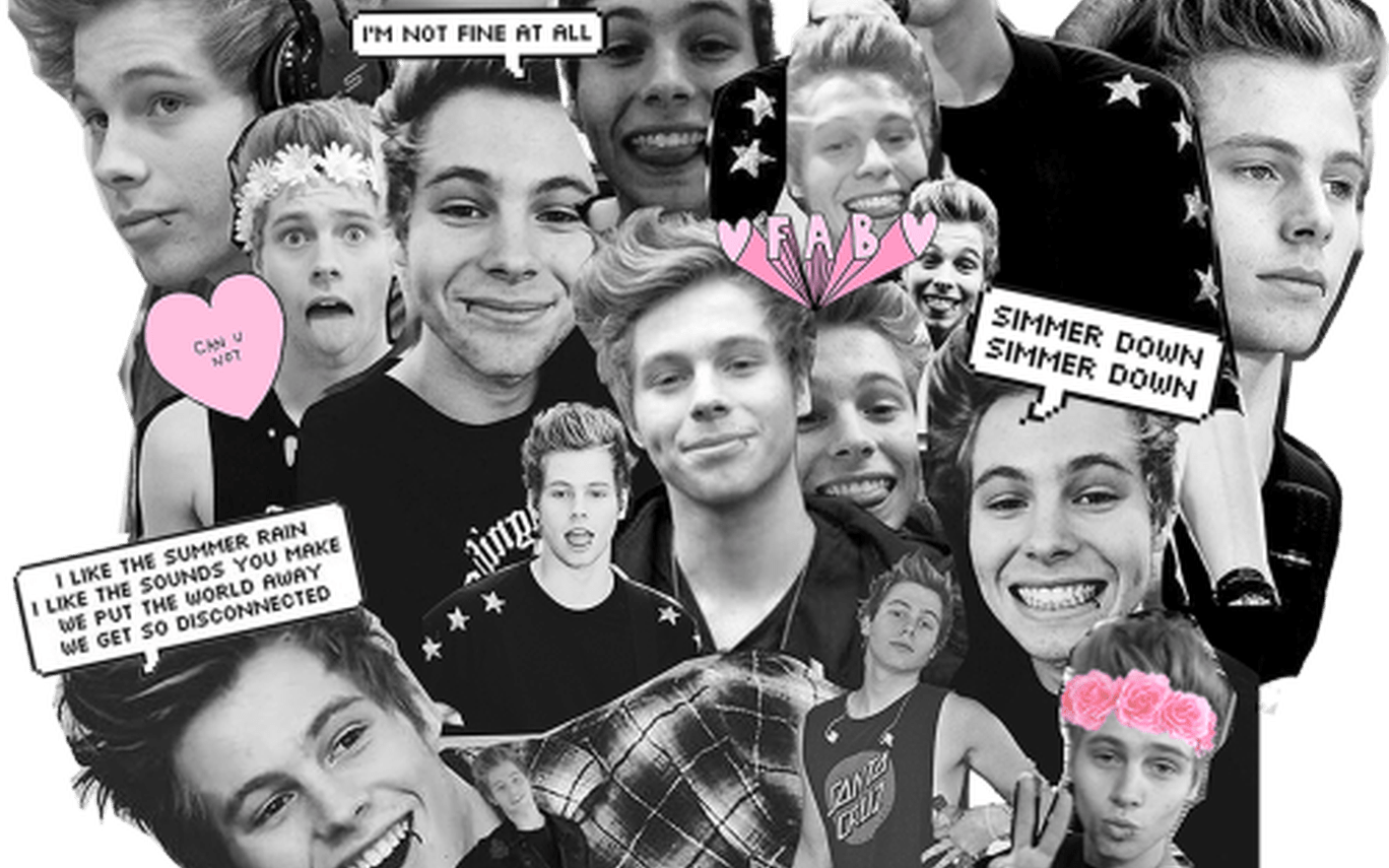 5sos Lyrics Transparent, - Collage (1368x855), Png Download