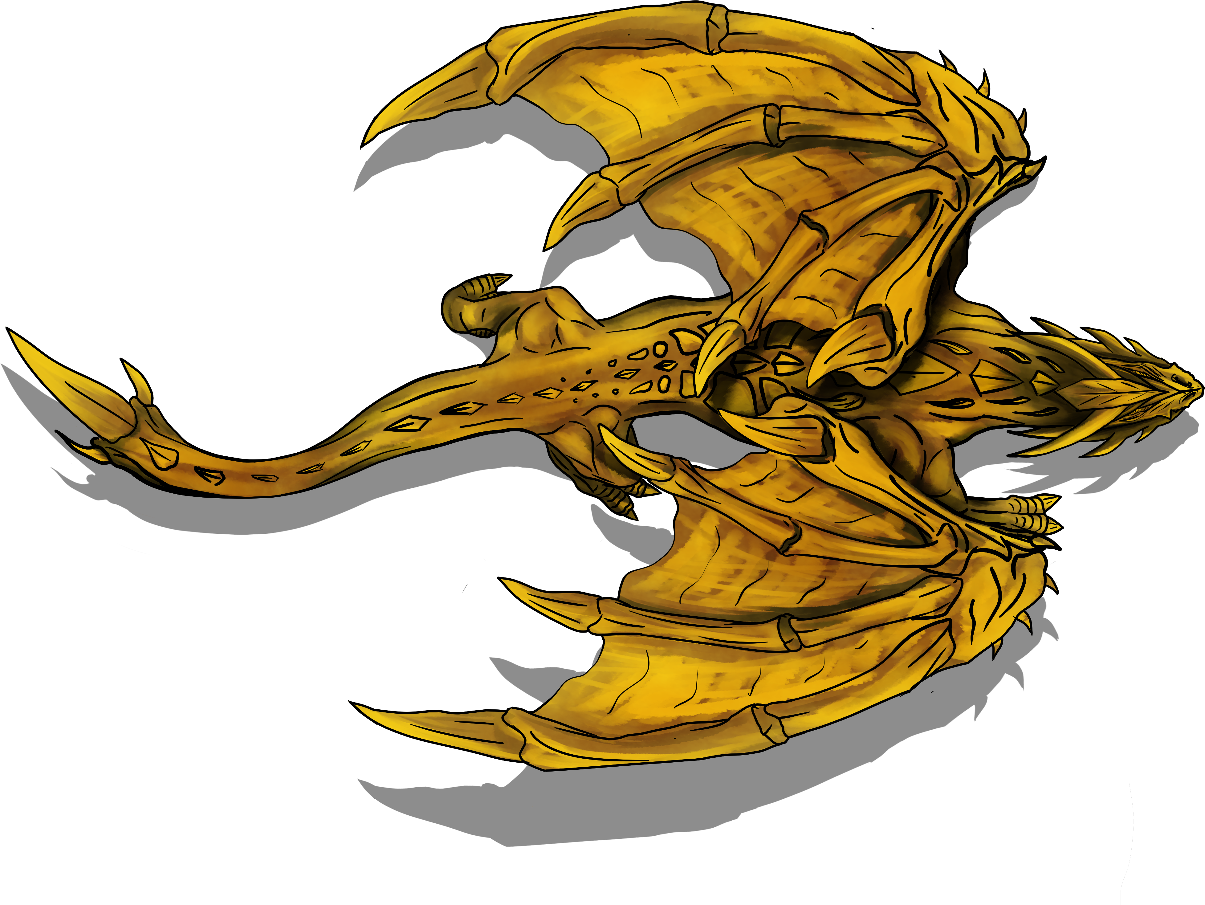 Gold Dragon Token Roll20 (4480x3360), Png Download