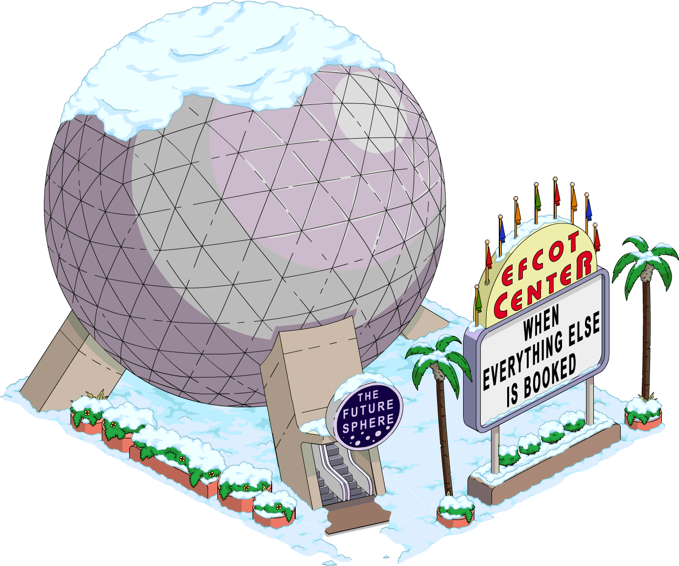 Efcot Center - Simpsons Epcot Center (1387x1156), Png Download