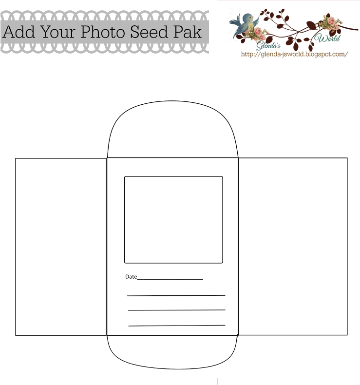 Displaying Add A Photo Seed Pak-white By Glenda@glenda's - Diagram (738x922), Png Download