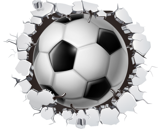 Golf Ball Clipart Wall Crack - Football (640x480), Png Download