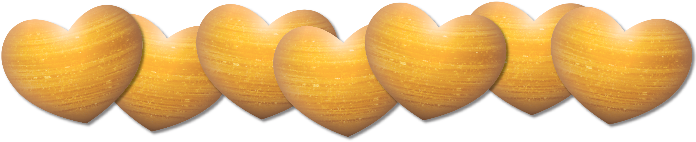Yellow Heart Line Love Wallpaper - Gourd (2400x600), Png Download