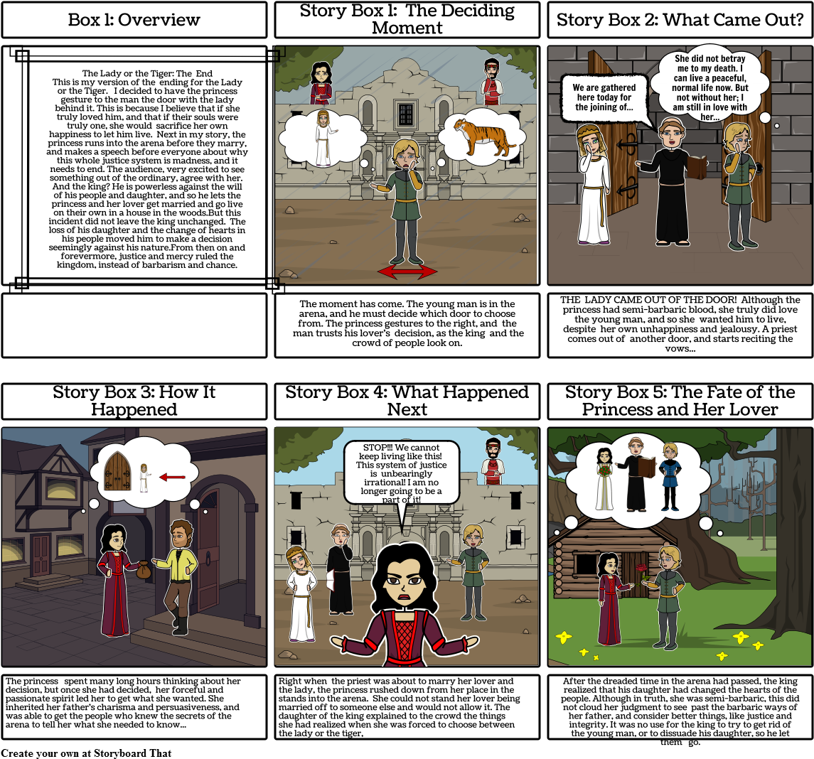 The Lady Or The Tiger - Julius Caesar Storyboard (1164x1086), Png Download