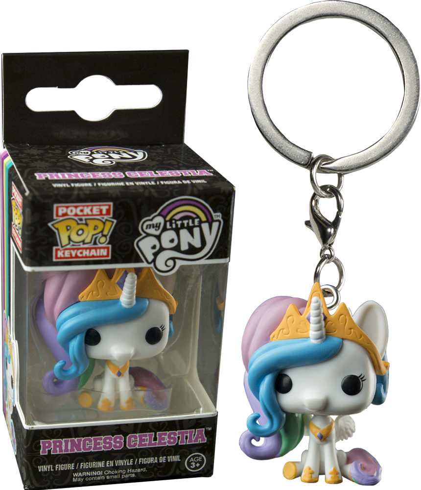My Little Pony Princess Celestia Keychain Pop - My Little Pony Pocket Pop Keychain (860x1000), Png Download