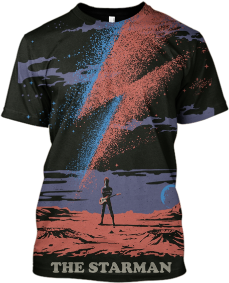 3d The Starman David Bowie Hoodie - David Bowie (600x599), Png Download