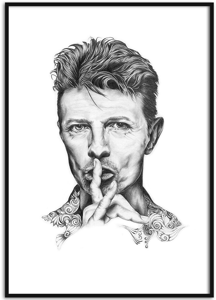 Bowie - Sketch (970x970), Png Download
