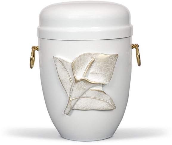 Beautiful Large Cremation Ashes Urn Adult White Steel - Kahwah (640x640), Png Download